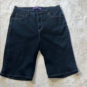 Gloria Vanderbilt Women’s Dark Denim Stretch Bermuda Shorts SZ 10